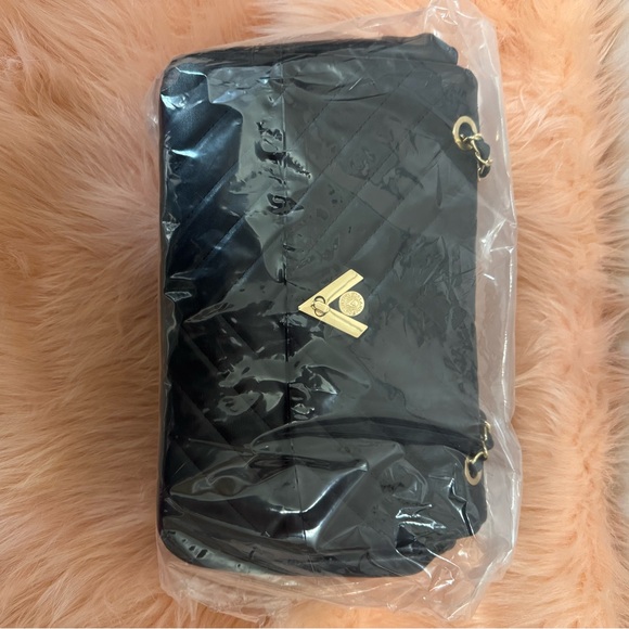 Valentino Orlandi Handbags - Valentino Orlandi Quilted Handbag with Gold Accents